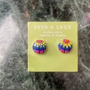 Seed & Sage Multi Colored Stud Earrings